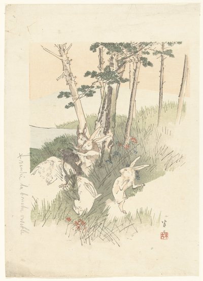 Conigli e una talpa da Kajita Hanko