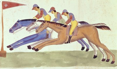 Corse di cavalli in Bengala, c.1830 da Kalighat School