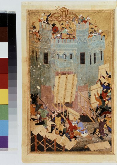 Timur (Tamerlano): Timur che assedia il Castello degli Ospitalieri a Smirne nel 1402 da Kamal ud Din Behzad