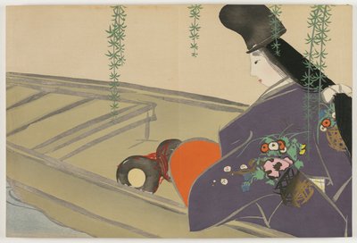 Fiori di Cento Mondi (Momoyogusa): Asazuma nella Sua Barca (Asazuma-bune) da Kamisaka Sekka