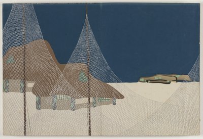 Fiori di cento mondi (Momoyogusa): Villaggio di pescatori (Ryoson) da Kamisaka Sekka
