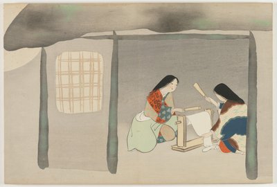 Fiori di Cento Mondi (Momoyogusa): Setacciare la Seta (Uchiginu) da Kamisaka Sekka
