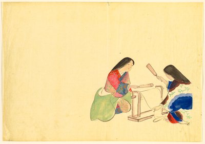 Fiori di Cento Mondi (Momoyogusa): Setacciare la Seta (Uchiginu) da Kamisaka Sekka