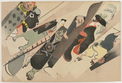 Fiori di cento mondi (Momoyogusa): Otsu-e (Otsu-e) da Kamisaka Sekka
