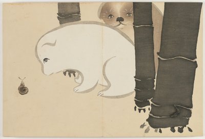 Fiori di Cento Mondi (Momoyogusa): Cuccioli (Enokoro) da Kamisaka Sekka