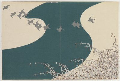 Fiori di Cento Mondi (Momoyogusa): Fiume in Inverno (Fuyu no kawa) da Kamisaka Sekka