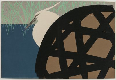 Fiori di cento mondi (Momoyogusa): Airone bianco (Shirosagi) da Kamisaka Sekka