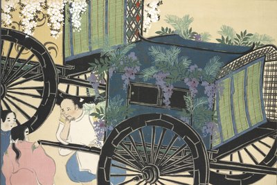 Hanazashi-guruma da Momoyo-gusa (Il mondo delle cose) Vol II, pub.1909 da Kamisaka Sekka
