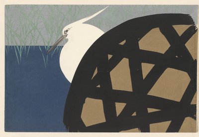 Airone bianco da Kamisaka Sekka