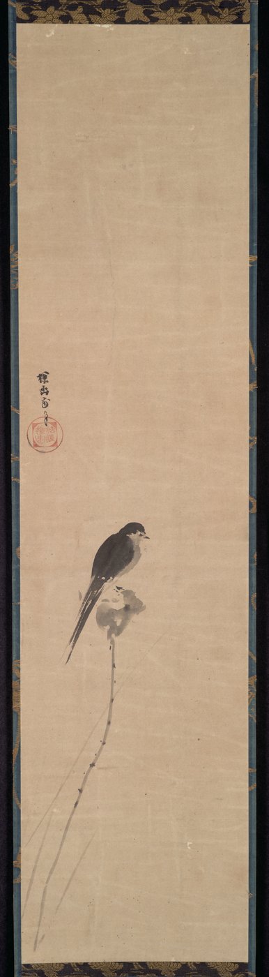 Uccello su un bocciolo di loto da Kanō Tan’yū