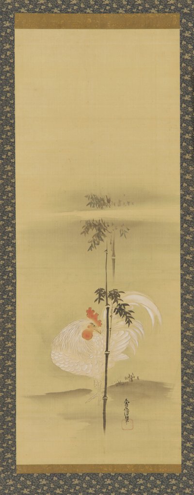 Gallo e bambù, periodo Edo da Kanô Yôboku Tsunenobu