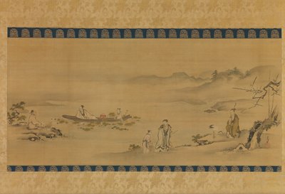 Quattro ammiratori, fine XVII - inizio XVIII secolo da Kanô Yôboku Tsunenobu