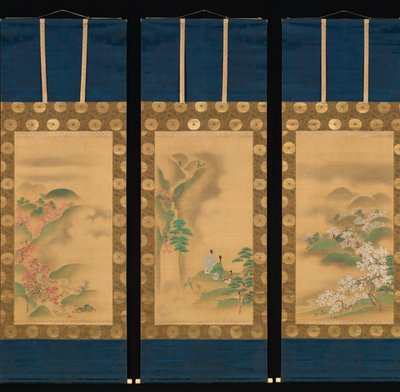Cascata di Nunobiki, Monte Yoshino e Fiume Tatsuta, dopo il 1709 da Kanô Yôboku Tsunenobu