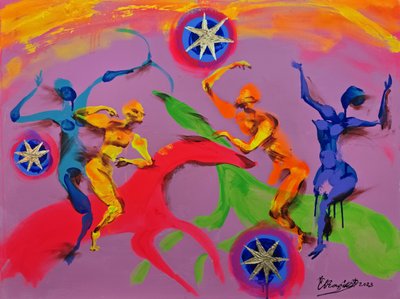 Danza astratta e colorata da Kanat Ibragimov