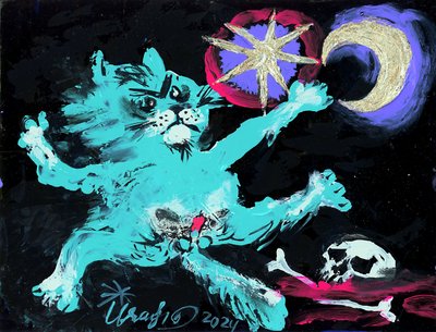 Il gatto mistico e la luna da Kanat Ibragimov