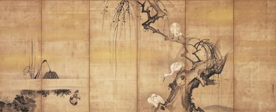 Uccelli nel paesaggio, prima metà del XVII secolo da Kano Naonobu
