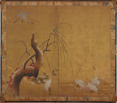 Aironi e vecchio salice da Kano Sadanobu