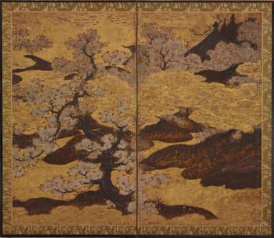 Alberi di ciliegio in fiore, periodo Edo, ca. 1580-1635 da Kano Sanraku