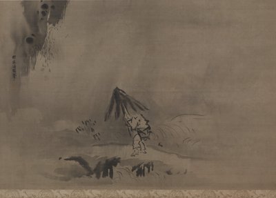 Pioggia serale da Kanō Tan’yū