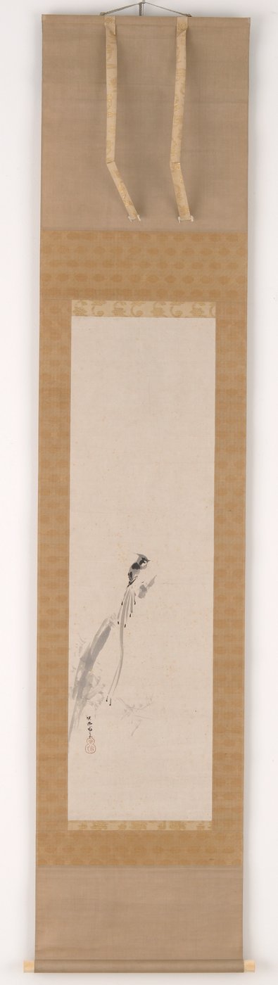 Un uccello su un ceppo, periodo Edo, XVII secolo da Kanō Tan’yū