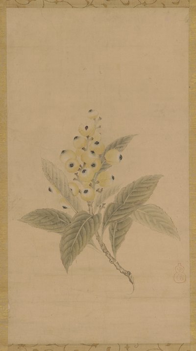 Un ramo di nespole, periodo Edo, XVII secolo da Kanō Tan’yū