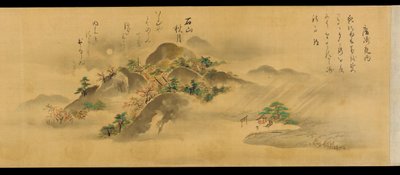 Otto vedute della provincia di Omi, periodo Edo, 1670 da Kanō Tan’yū