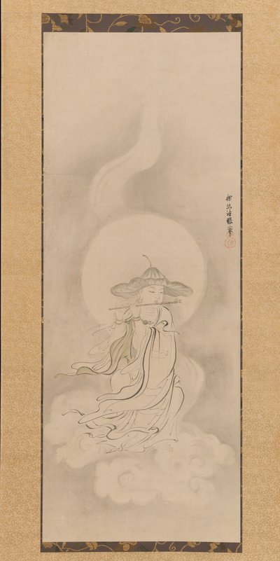 Jizo Bosatsu che suona un flauto, metà del XVII secolo da Kanō Tan’yū