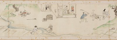 Miracoli compiuti dal bodhisattva Jizo, copia di una sezione di un rotolo, periodo Edo, 1627 da Kanō Tan’yū
