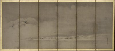 Monte Fuji e punto Matsubara, Schermi da Kano Tanyu