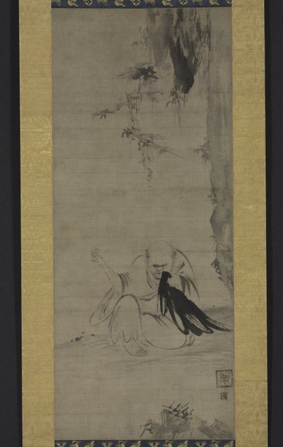 Choyo: Monaco che cuce sotto il sole del mattino, c.1350 o prima da Kaō