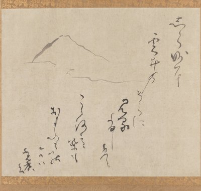 Monte Fuji, fine XVI-metà XVII secolo (inchiostro su carta) da Karasumaru Mitsuhiro