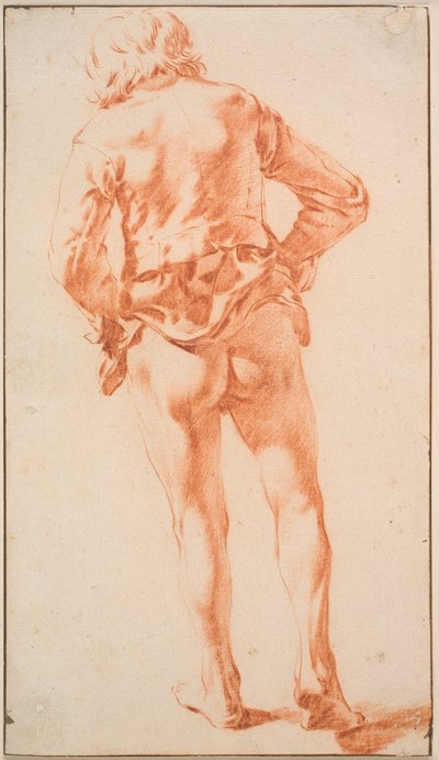 Un uomo mezzo nudo, visto di spalle da Karel Du Jardin