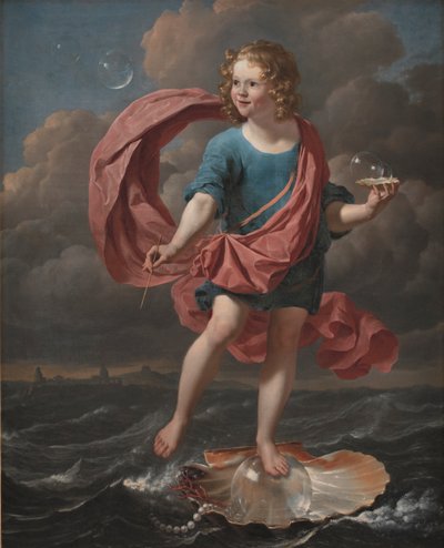 Ragazzo che soffia bolle di sapone. Allegoria della transitorietà e brevità della vita da Karel Dujardin