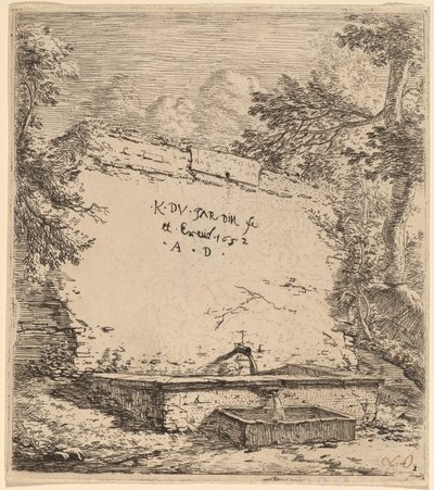 Pagina del titolo con fontana da Karel Dujardin