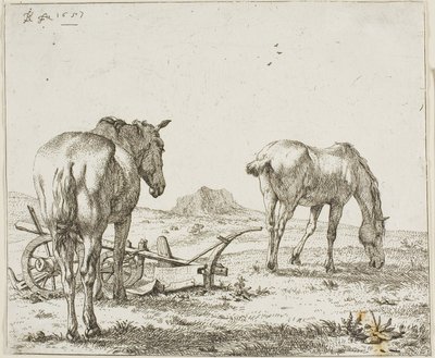Due Cavalli con un Aratro da Karel Dujardin