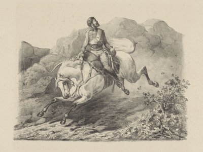 Soldato in fuga a cavallo da Karel Frederik Bombled