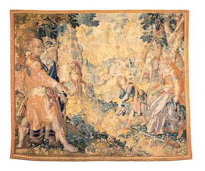 Arazzo mitologico di Delft che raffigura una scena dall