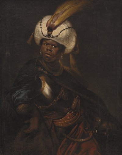 Un uomo con turbante e armatura da Karel van III Mander