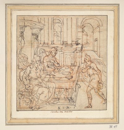 Il figliol prodigo che lascia i suoi genitori da Karel van Mander I