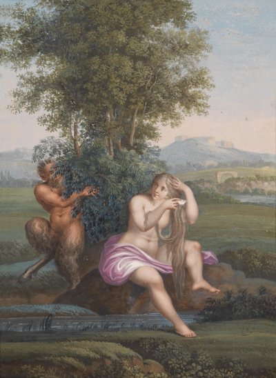 Ninfa di ruscello e fauno da Karl Agricola