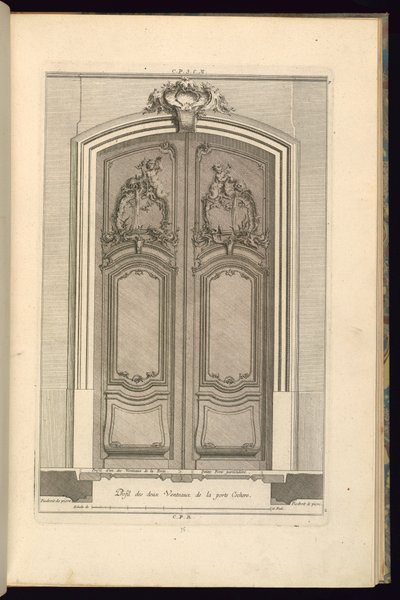 Elevazione e pianta di un portale da Karl Albert von Lespilliez