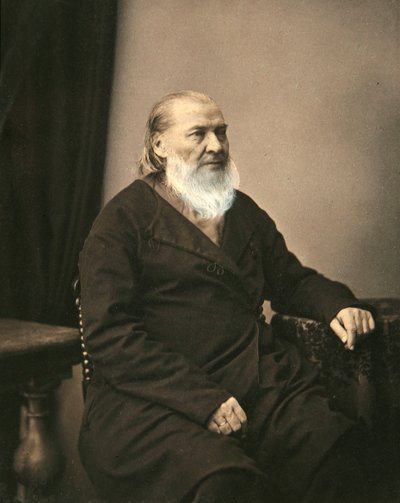 Sergei Aksakov, autore russo, 1850s da Karl August Bergner