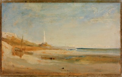Barche e faro a Genova da Carl Blechen