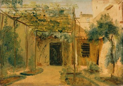 Lo studio dello scultore Rudolf Schadow, 1828-29 circa (olio su cartoncino) da Karl Blechen