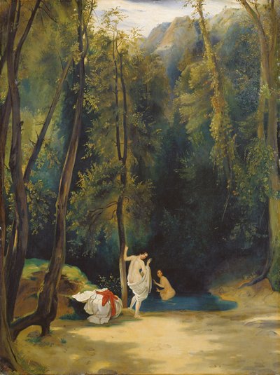 Donne che fanno il bagno nel parco di Terni da Karl Blechen