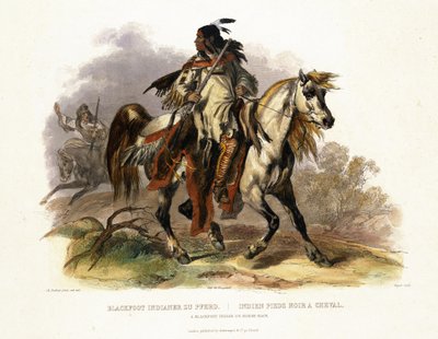 Un indiano Piedi Neri a cavallo, tavola 19 dal Volume 1 di 