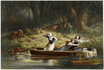 Cattura delle figlie di Daniel Boone e Richard Callaway da parte degli indiani da Karl Bodmer