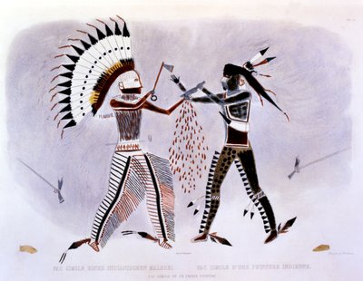 Facsimile di un dipinto indiano, 1843-44 da Karl Bodmer