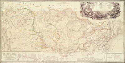Mappa per illustrare il percorso del Principe Maximilian di Wied nell