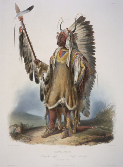 Mato-Tope, un capo Mandan da Karl Bodmer